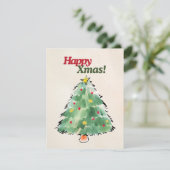 ハッピーモダンクリスマス水彩 シーズンカード (スタンド正面)