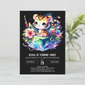 ハッピーモダンタイガー誕生日 招待状 (スタンド正面)