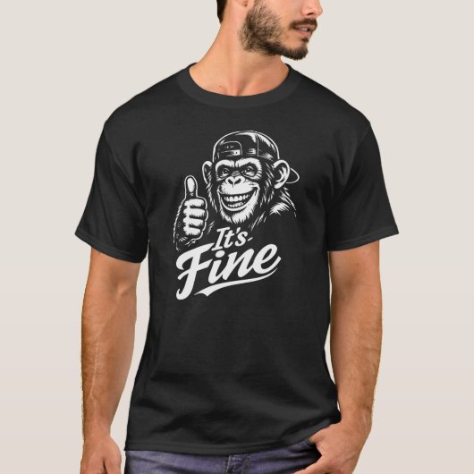 ハッピーモンキーのサムズアップ Tシャツ (正面)