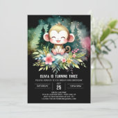 ハッピーモンキー誕生日 招待状 (スタンド正面)