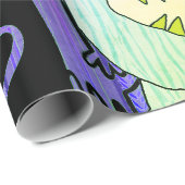 ハッピーモンスターおもしろいカラフルラッピング紙 ラッピングペーパー (ロールコーナー)