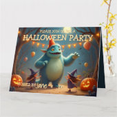 ハッピーモンスターのハロウィンパーティー カード (黄色い花)