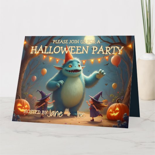 ハッピーモンスターのハロウィンパーティー カード (正面)
