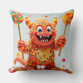 ハッピーモンスターキャンディライトデザイン クッション (正面)