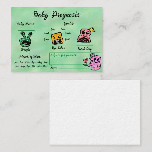 ハッピーモンスターズベビー予後カード エンクロージャーカード (正面/裏面)
