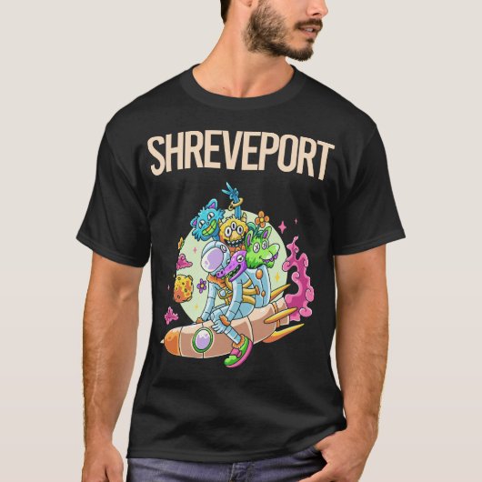 ハッピーモンスターズ – シュリーブポート Tシャツ (正面)