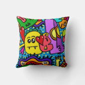 ハッピーモンスタードルクリッター枕イニシャル クッション (裏面)