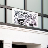 ハッピーモンスタードードルクリッターバナー 横断幕 (ビルの外側)