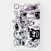 ハッピーモンスタードードルクリッターバナー 横断幕 (縦)