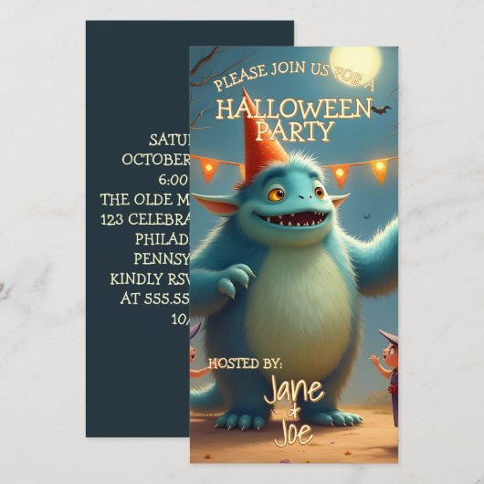 ハッピーモンスターハローウィンパーティ 子供へ (正面/裏面)