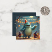 ハッピーモンスターハローウィンパーティ 子供へ ノートカード (正面/裏面インサイチュ)