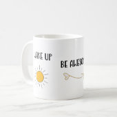 ハッピーモーニング素晴らしを繰り返して目覚める コーヒーマグカップ (正面左)