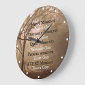 ハッピーモーメントスパースゴッド引用文 ラージ壁時計 (傾斜)