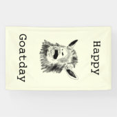 ハッピーヤギの日の叫びおもしろい声動物誕生日芸術 横断幕 (横)