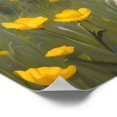 ハッピーヤギ鮮やかバターカップメドウ ポスター (角)