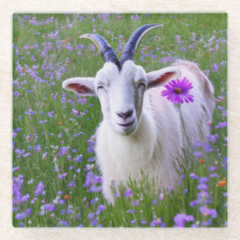 ハッピーヤギ ガラスコースター