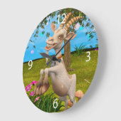 ハッピーヤギ ラージ壁時計 (傾斜)