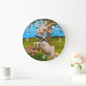 ハッピーヤギ ラージ壁時計 (ホーム)
