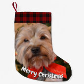 ハッピーヤピークリスマス犬 スモールクリスマスストッキング (正面)