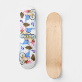 ハッピーヤングガールオンアバイクロマンティックスケッチ スケートボード (正面)