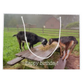 ハッピーヤートサンセット誕生日 ラージペーパーバッグ (裏面)