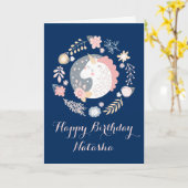 ハッピーユニコーン誕生日カード カード (黄色い花)