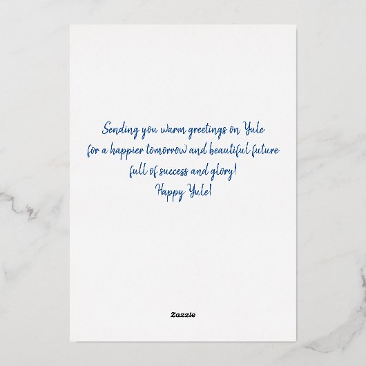 ハッピーユレタイドクリスマスヤギのホリデーカード 箔シーズンカード (裏面)