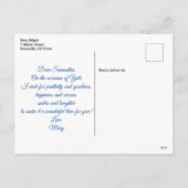 ハッピーユレタイドクリスマスヤギの休日はがき シーズンポストカード (裏面)