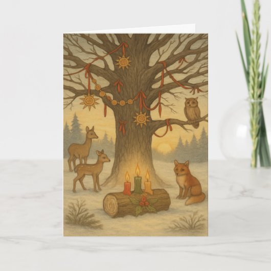 ハッピーユール（キリスト降誕祭） シーズンカード (正面)