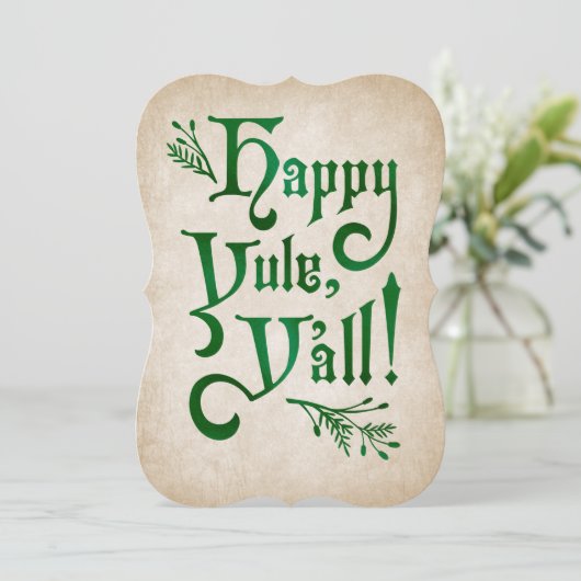 ハッピーユール(キリスト降誕祭)ヤールサザンクリスマス異教のホリデイC シーズンカード (スタンド正面)