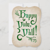 ハッピーユール（キリスト降誕祭）ヤールサザンクリスマス異教のホリデイC シーズンカード (正面)