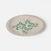 ハッピーユール(キリスト降誕祭)ヤールサザンクリスマス異教の ペーパープレート (アングル)