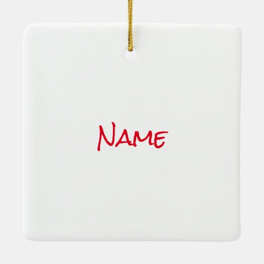 ハッピーヨガデイオーナメントと名前 セラミックオーナメント (裏面)