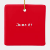 ハッピーヨガデイ女性レターポジショニングオーナメント セラミックオーナメント (裏面)