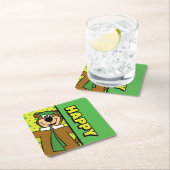 ハッピーヨギベア スクエアペーパーコースター (インサイチュ)