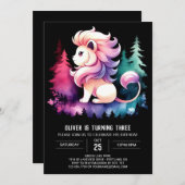 ハッピーライお洒落オン誕生日 招待状 (正面/裏面)