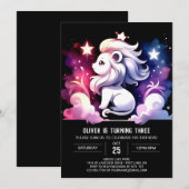 ハッピーライお洒落オン誕生日 招待状 (正面/裏面)