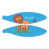 ハッピーライオンと蝶の漫画イラストレーション ミニバスケットボール (パネル)