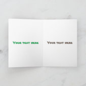 ハッピーライオンの轟音の漫画イラストレーション カード (内部)