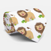 ハッピーライオンの轟音の漫画イラストレーション ネクタイ (ロール)