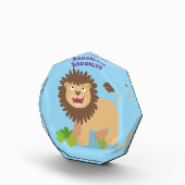 ハッピーライオンの轟音の漫画イラストレーション フォトブロック (右)