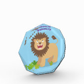 ハッピーライオンの轟音の漫画イラストレーション フォトブロック (左)