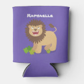 ハッピーライオンの轟音の漫画イラストレーション 缶クーラー (正面)