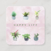 ハッピーライフグリーンプラント スクエア名刺 (正面)