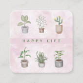 ハッピーライフグリーンプラント スクエア名刺 (正面)