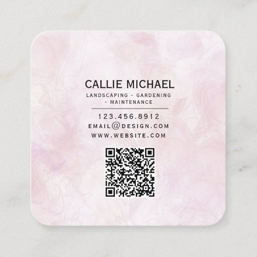 ハッピーライフグリーンプラント スクエア名刺 (裏面)