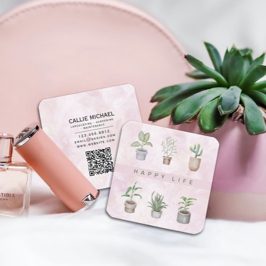 ハッピーライフグリーンプラント スクエア名刺