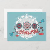 ハッピーラキ、ラッシャ・バンハン、ほこりっぽいブルー ポストカード (正面/裏面)