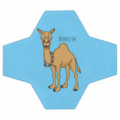 ハッピーラクダ漫画イラストレーション サッカーボール (フラット)