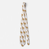 ハッピーラクダ漫画イラストレーション ネクタイ (正面)